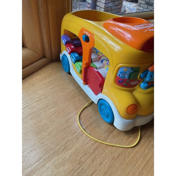 Vtech Count & Learn School Bus Toy Interactive Pull Toy - Picture 3 of 6